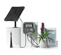 RAINPOINT Kit de Riego por Goteo Automático Solar, Sistema de Riego Automático de 45L/H con Bomba Programable, Batería de 2600mAh, para Macetas Vacaciones, Balcón, Jardín