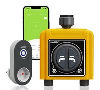 RAINPOINT Programador de riego automático WiFi 2 Salidas, Temporizador de riego de jardín con aplicación/Control por Voz