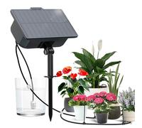 RAINPOINT Sistema de Riego Solar, Kit de Riego por Goteo Automático para 15 Plantas, Riego en Paralelo de 3 Vías con Manguera 15+5m, 45L/H, Riego Instantáneo para Exterior, Jardín, Balcón, Invernadero