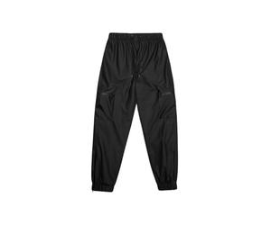 RAINS Cargo Rain Pants Unisex Regular Los Cargo Rain Pants Regular son ligeros y perfectos para los días húmedos, fácilmente comprimibles y diseñados para ser resistentes a la lluvia, Negro , S