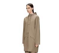 RAINS Cazadora impermeable con capucha unisex MI-LONG JACKET. Color beige