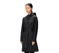 RAINS Cazadora impermeable con cintura ajustada CURVE. Color Negro
