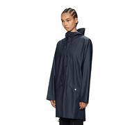 RAINS Cazadora impermeable con cremallera y capucha unisex. Color Azul Marino