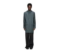 RAINS Cazadora impermeable con cremallera y capucha unisex. Color Dark Grey