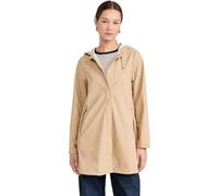 RAINS Chaqueta de mujer, modelo A-line W, línea trapecio, acampanada hacia el dobladillo, capucha con cordón, cierre frontal con botones de presión, bolsillos laterales, dobladillo redondeado, color
