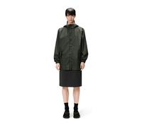 Rains Chaqueta impermeable unisex con capucha FISHTAIL JACKET. Talla L. Color Verde
