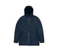 Rains - Chaqueta Larga Impermeable con Capucha Ajustable - Jackets - Hombre - Azul - XL -