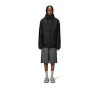 RAINS Cortavientos LOHJA LONG INSULATED CURVE JACKET. Color Negro