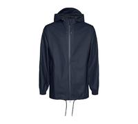 RAINS Cortavientos recto con capucha unisex STORM BREAKER. Color azul marino