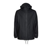 RAINS Cortavientos recto con capucha unisex STORM BREAKER. Color Negro