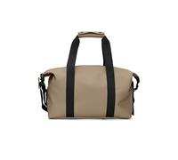 RAINS Hilo Weekend Bag Small - Bolsa de viaje impermeable para hombres y mujeres - Bolsa compacta negra con cremallera revestida, correa ajustable, correas de compresión, Beige, Small / 3