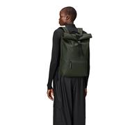 Rains Mochila unisex ROLLTOP RUCKSACK. Color Verde