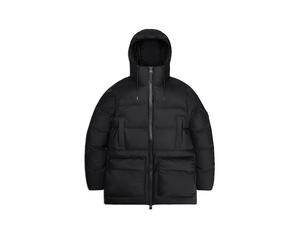 RAINS Parka ALTA LONG PUFFER CARGO J negro | L
