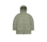 RAINS Parka ALTA LONG PUFFER CARGO J verde | XL