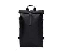 RAINS - Mochila enrollable, mochila impermeable unisex, Negro -, L, Moderno