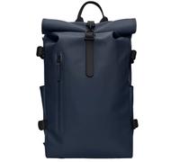 Rains Large Mochila roll-top navy, fibra sintética, unisex, 23L
