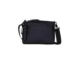 RAINS Texel Bandolera - Bolso bandolera versátil impermeable para hombre y mujer con correa ajustable, funda para carrito, Negro