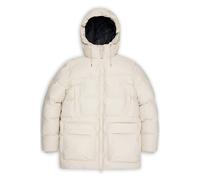 RAINS Unisex Alta Long Puffer Cargo Jacket W3t4 Dune Grain Talla: S | Parkas Outlet | Unisex