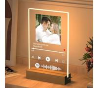 Rainsar Placa Spotify Personalizada con Foto, Lampara Spotify Personalizada con Luz, Cuadro Spotify Personalizado, Regalos Personalizados Originales para Parejas - 22x15cm