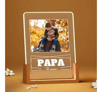 Rainsar Regalo dia del Padre Personalizado,Lampara Personalizada con Foto,Lampara Personalizada Papa, Regalo Dia Del Padre Día Del Padre Regalo Original, Regalos De Hijas e Hijos
