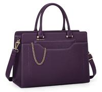 RAINSMORE Bolso Universidad Mujer Grande Shopper Impermeable Tote Portátil para Oficina Trabajo 15.6 Pulgadas Morado