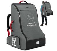 RAINSMORE Mochila Bolsa de Viaje para Silla de Coche de Bebé, Bolsa Acolchada para Asiento de Coche para Avión, Protectora para Porta Sillas Infantiles Impermeable para Aeropuerto, Gris