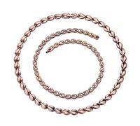 Rainso Pure Copper Super Cadena magnética para mujer - Cadena magnética de cobre para terapia de campo magnético - Ideal para artritis y síndrome del túnel carpiano - Las mujeres primero