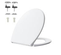 Rainsworth Nano Glaze - Tapa de inodoro con freno de caída en forma de O,Urea Formaldehído Cubeta,Cubierta De Bisel Wc Antibacteriano Diseño Ergonómico,Tapones De Wc Blanco Universal