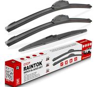 RAINTOK Limpiaparabrisas de repuesto para Kia Sportage 2017-2022 / Hyundai Santa Fe 2019-2021 / Kia Sorento 2016-2020 original de calidad de fábrica, juego de limpiaparabrisas delanteros y traseros