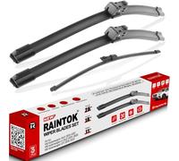 RAINTOK Windshield Wiper Blades - Recambio Set for Volkswagen Golf (2015-2021) & e-Golf (2015-2020) - Front & Rear (26", 18", 11") - Pack of 3