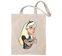 rainUP Bolsa Princesas Punk Rock Tatuajes Algodón Ecológico - Tote Bag (Alicia)