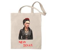 rainUP Bolso Nuevas Divas Marylin, Audrey y Frida - Tote Bag Bolsa Bandolera Reutilizable - 100% Algodon Ecologico Fairtrade Comercio Justo (37 x 41, Frida)