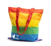 rainUP Tote Bag Orgullo Gay Bolsa Bandera LGTBI.Ecológica de Algodón 100% Natural, Reutilizable y Resistente, Ideal para Compras, Playa, Bolsos Uso Diario, Diseños Únicos LGBT. Love is love