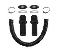 Rainwater Collector Connection Hose, Including 2 Hose Sockets with Locknut - Rain Barrel Connection Kit, 50cm, 25mm