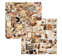 Rainway 100 piezas pegatinas vintage café estéticas de PVC impermeable, pegatinas para ordenador portátil, botella de agua, tabla de ruedas, Maleta, cuaderno y scrapbooking