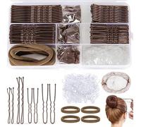 Rainway 385 horquillas para el cabello, incluye una amplia gama de horquillas, redecillas para el pelo moño, apto para todos los tonos y tipos de cabello, así como para mujeres de todas las edades