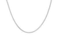 Rainway Collar para hombre de acero inoxidable, cadena de eslabones cubanos, cadena de plata simple apilable, cadena hip-hop de plata, joyería personalizada y de moda, regalo para jóvenes y mujeres