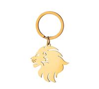 Rainway Llavero León, Clásico Rey de Animales Joyería, Llavero de León de Acero Inoxidable, Colgante de León, Cabeza de León Personalizada Decoración, Bolsa de Llave de Coche Colgante