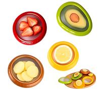 Rainway Lote de 4 boîtes Conservation Fruits & Légumes, Huggers Hermétiques, Rangement Pommes de Terre, Pot Retournable Concombres, Support Avocat & Boîte Bananes, Anti-dessèchement Cuisine