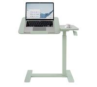 RainWeel Mesa auxiliar móvil de 66 a 104 cm, altura regulable, escritorio de pie con 4 ruedas, ángulo de inclinación 0-60°, mesa para ordenador portátil, máx. 50 kg, para salón, sofá, oficina, color