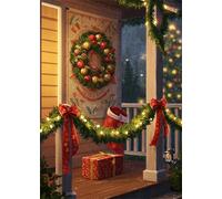 Rainy Day 30 Piece Jigsaw Puzzles for Adults, Colourful, Challenging & Brainteasing Adult Puzzles 30 Pieces Christmas Corridor, Fun jigsaws for The Whole Family 10x8 Inch