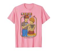 Rainy Day Fun Tattoos Sarcastic Retro Funny Adult Humor Camiseta, Hombre, Rosado, M