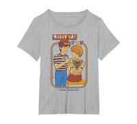 Rainy Day Fun Tattoos Sarcastic Retro Funny Adult Humor Camiseta, Mujer Tallas Grandes, Gris Jaspeado, 3XL Grande