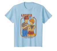 Rainy Day Fun Tattoos Sarcastic Retro Funny Adult Humor Camiseta, Niños, Azul Bebé, 10 años