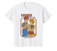 Rainy Day Fun Tattoos Sarcastic Retro Funny Adult Humor Camiseta, Niños, Blanco, 8 años