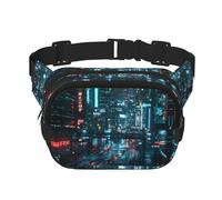 Rainy Night Street - Riñonera multifuncional con estampado de calle nocturna, bolsa de mensajero unisex de moda, bolsa de almacenamiento deportiva de viaje