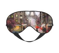 Rainy Street in Paris - Antifaz reversible para dormir, ideal para camping, meditación y turnos, ajuste cómodo, sin fugas de luz
