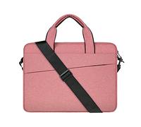 RAINYEAR 13,3 Pulgadas Funda Maletín Bandolera para Portátil Compatible con 13/13,6 MacBook Air Pro 13,3" DELL HP ASUS Laptop Chromebook Surface Bolsillos Bolsa con Correa Ajustable y Asa,Rosa