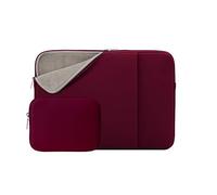 RAINYEAR 13,3 Pulgadas Funda Protectora para Portátil Compatible con 13 DELL HP ASUS Laptop Chromebook MacBook Surface Caso con Bolsa de Accesorios y Bolsillo Delantero(Rojo,Versión Mejorada)