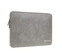RAINYEAR 14 Pulgadas Funda Protectora para Portátil Cuero Artificial de Gamuza Bolsa Blanda Compatible con 14" Chromebook MacBook Surface Tablet DELL HP ASUS Laptop Portátiles,Gris